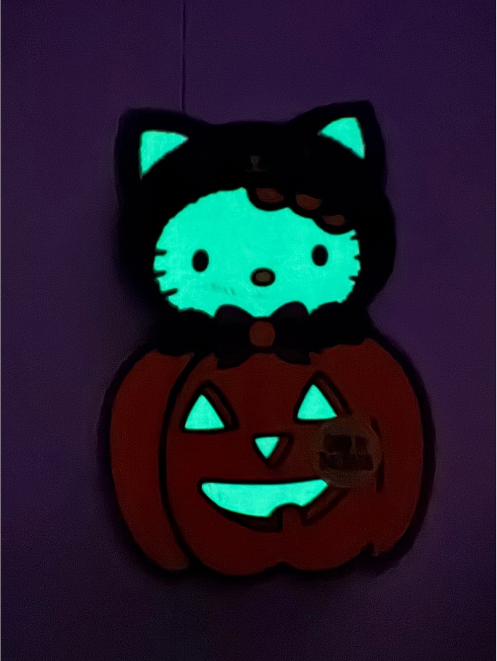 Hello Kitty Halloween Pumpkin Glow in the Dark Wall Decor